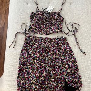 Adorable crop top + skirt set